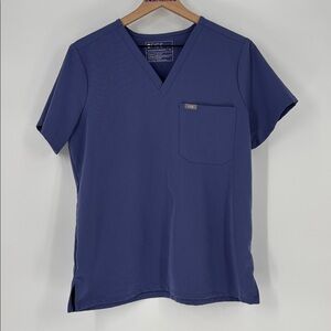 Figs Catarina medium periwinkle  scrub top